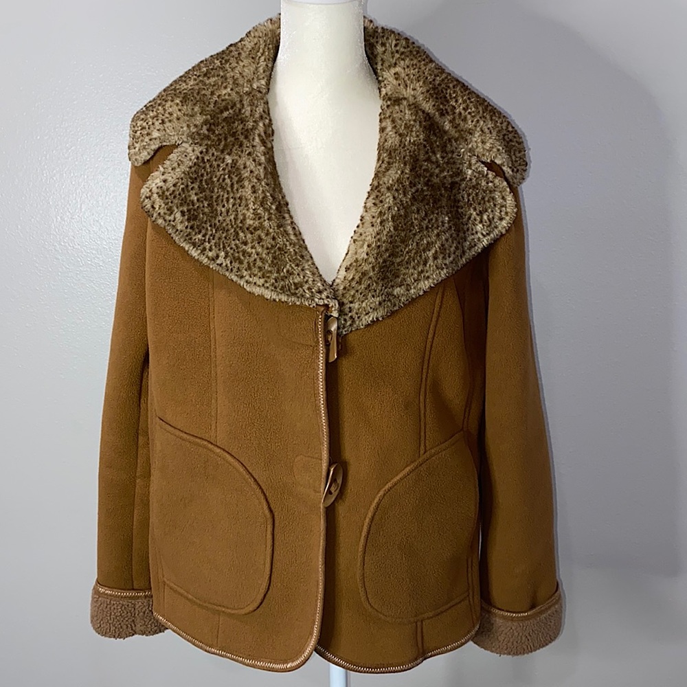 FUDA faux fur jacket size L